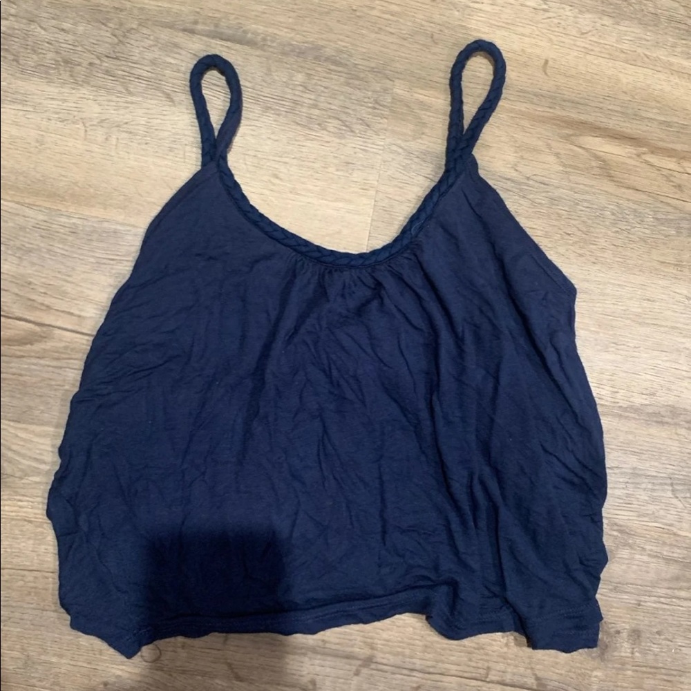 Navy blue crop top